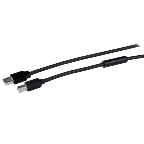 StarTech.com Câble USB Actif A vers B 15 m - Cable Imprimante USB A-B - M/M - 1x USB A Mâle, 1x USB B Mâle - Noir - 15 mètres - Câble USB - USB type B (M) pour USB (M) - USB 2.0 - 15 m - actif - noir - pour P/N: ICUSB232D