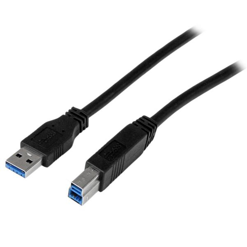 StarTech Câble certifié USB 3.0 A vers B de 2 m - Cordon USB3 SuperSpeed USB A vers USB B en noir - M/M - Câble USB - USB Type B (M) pour USB type A (M) - USB 3.0 - 2 m - moulé - noir - pour P/N: KITBXDOCKPEU, KITBXDOCKPNA, KITBXDOCKPUK, SV231HU34K6, SV23 