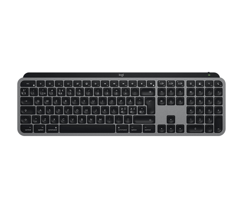 Logitech Master Series MX Keys S for Mac - Clavier - full size - rétroéclairé - sans fil - Bluetooth LE - QWERTY - Nordique (Danois/Finnois/Norvégien/Suédois) - gris sidéral 