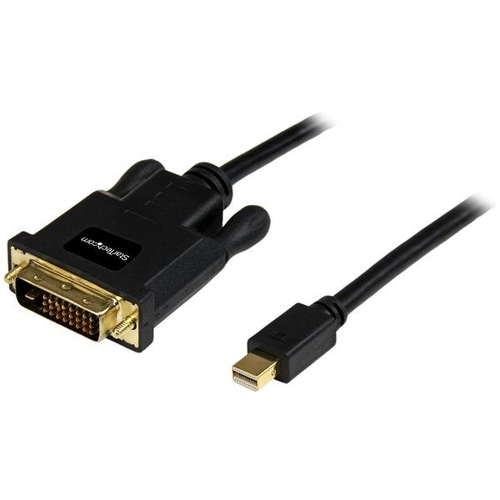 StarTech.com Adaptateur Mini DisplayPort? vers DVI - Câble Mini DP / DVI-D Vidéo 1080p jusqu'à 1920x1200 - Noir - 91cm - Câble DisplayPort - Mini DisplayPort (M) pour DVI-D (M) - 91.44 cm - vis moletées - noir 