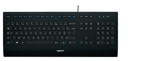 Logitech Corded K280e - Clavier - USB - Français