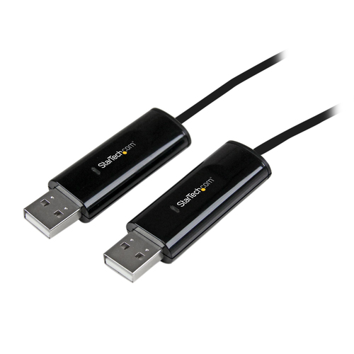 StarTech.com Câble KM USB 2.0 avec transfert de données - Commutateur USB clavier souris pour PC et Mac - Switch KM à 2 ports - Adaptateur de connexion directe - USB 2.0 - USB 2.0 - noir 