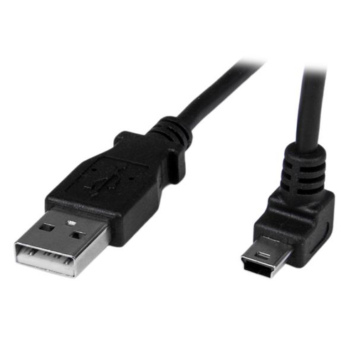 StarTech.com Câble Mini USB 1 m - A vers Mini B coudé 90° vers le haut - Câble USB Mini B Angle Coude vers le haut - Noir 1m - Câble USB - USB (M) pour mini USB type B (M) - 1 m - connecteur à 90 ° - noir 