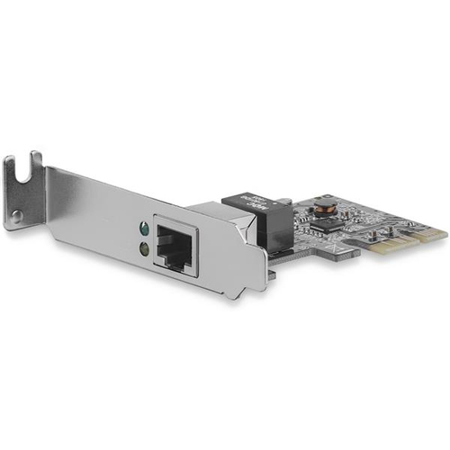 Startech Carte réseau PCIe à 1 port Gigabit Ethernet - Adaptateur PCI Express vers RJ45 - 10/100/1000 Mbps - Faible encombrement - Adaptateur réseau - PCI Express x1 profil bas - Gigabit Ethernet x 1 