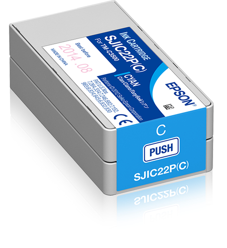 Epson SJIC22P(C) - Cyan - original - cartouche d'encre - pour TM C3500
