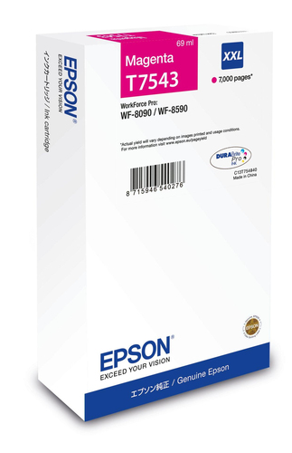 Epson T7543 - 69 ml - taille XXL - magenta - original - cartouche d'encre 