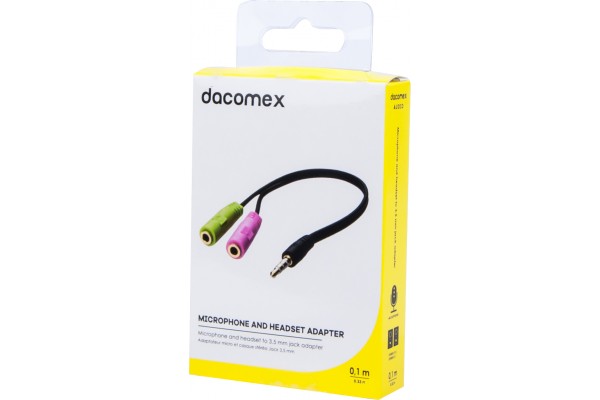 DACOMEX Adaptateur micro et casque stéréo jack 3.5 mm 