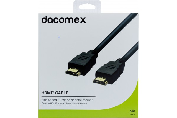 DACOMEX Cordon HDMI haute vitesse avec Ethernet - 5 m 