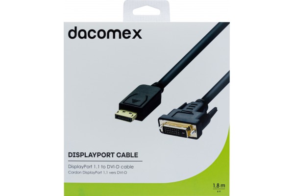 DACOMEX Cordon DisplayPort 1.1 vers DVI-D - 1,8 m 