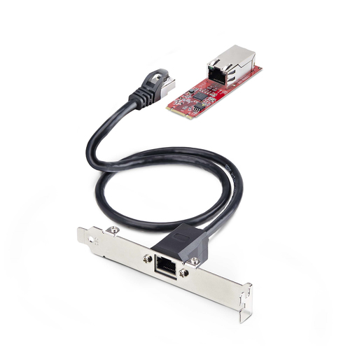 Startech Carte Réseau M.2 2280 à 1 Port 2.5GbE, PCIe Ethernet NBASE-T - Adaptateur réseau - M.2 2280 (B+M Key) profil bas - 10/100/1000/2500Base-T x 1 - rouge - Conformité TAA 