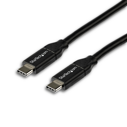 StarTech Câble USB-C vers USB-C avec Power Delivery 5A de 2 m - Cordon USB 2.0 Type-C certifié USB-IF - Blanc - Câble USB - USB-C (M) droit pour USB-C (M) droit - Thunderbolt 3 / USB 2.0 / USB 3.0 / USB 3.1 - 5 A - 2 m - noir 