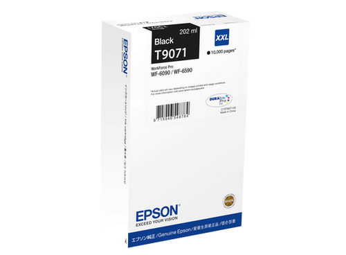 Epson T9071 - 202 ml - taille XXL - noir - original - cartouche d'encre - pour WorkForce Pro WF-6090, WF-6590 - disponible 15 jours 