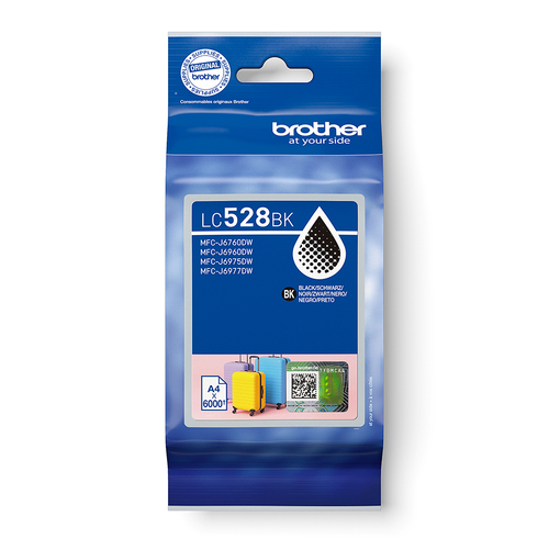 Brother LC528BK - Noir - original - pack d'oreillers - cartouche d'encre - pour Brother MFC-J6760DW, MFC-J6960DW, MFC-J6975DW, MFC-J6977DW 