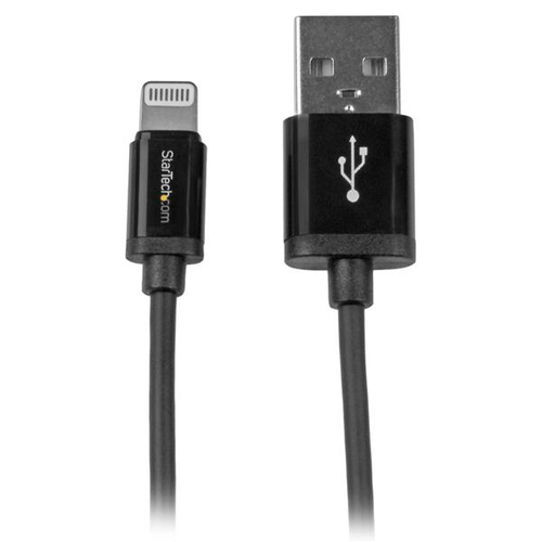 Startech Câble Apple Lightning vers USB pour iPhone 5 / iPod / iPad de 1 m - M/M - Noir (USBLT1MB) - Câble Lightning - Lightning mâle pour USB mâle - 1 m - double blindage - noir - pour P/N: ST7C51224, ST7C51224EU 