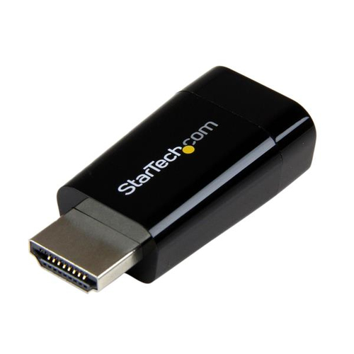 StarTech.com Adaptateur Compact HDMI vers VGA - Convertisseur Vidéo HDMI vers VGA - 1920 x 1280 / 1080p - Adaptateur vidéo - HDMI mâle pour HD-15 (VGA) femelle - 4.5 cm - noir - actif - pour P/N: DKT30CSDHPD3, SV211HDUC, SV221HUC4K 