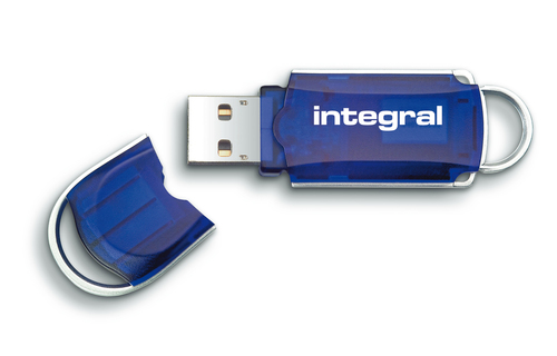 Integral Courier - Clé USB - 128 Go - USB 2.0 - bleu transparent 