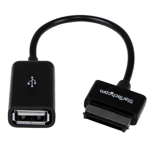 StarTech.com Câble Adaptateur USB OTG pour ASUS Transformer Pad et Eee Pad Transformer / Slider - Câble USB On-The-Go pour ASUS 40 Broches - Câble USB - connecteur de station d'accueil 40 broches ASUS mâle pour USB femelle - 15.24 cm - blindé - noir - pou 