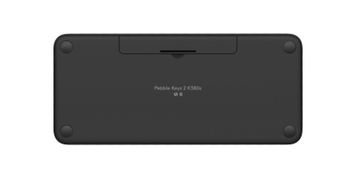 Logitech Pebble Keys 2 K380s - Clavier - sans fil - Bluetooth LE - AZERTY - Français - graphite ton sur ton