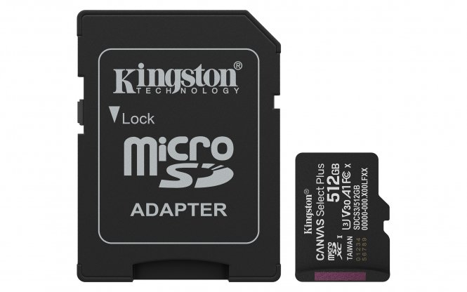 512GB microSDXC Canvas Select Card+ADP - disponible 24 / 48h