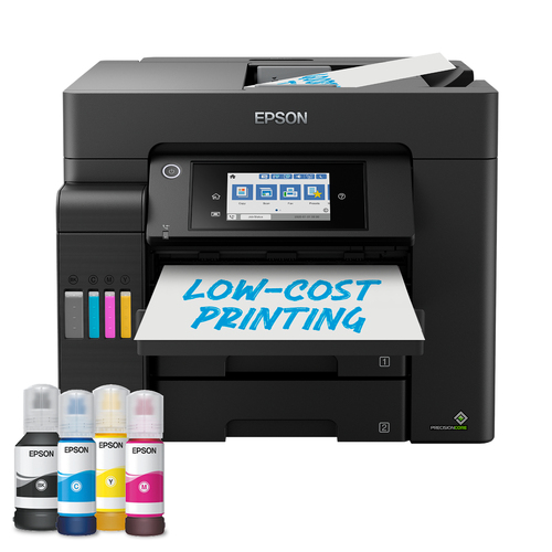 Epson EcoTank ET-5805 - Imprimante multifonctions - couleur - jet d'encre - ITS - A4/Legal (support) - jusqu'à 25 ppm (impression) - 550 feuilles - 33.6 Kbits/s - USB, LAN, Wi-Fi(ac) - noir 
