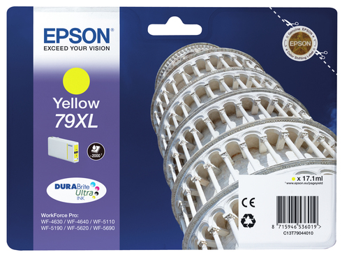 Epson 79XL - 17.1 ml - XL - jaune - original - cartouche d'encre - pour WorkForce Pro WF-4630DWF, WF-4640DTWF, WF-5110DW, WF-5190DW, WF-5620DWF, WF-5690DWF