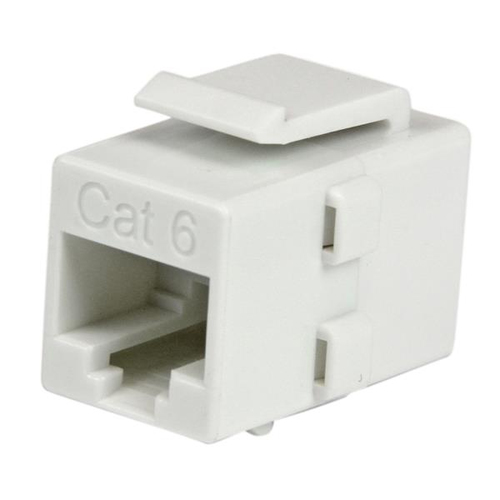 White Cat 6 RJ45 Keystone Jack Coupler 