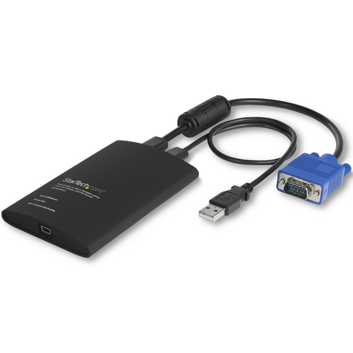 Startech Adaptateur crash cart pour PC portable - Console KVM vers USB 2.0 avec transfert de fichier, acquisition vidéo - KVM Portable - Commutateur KVM - 1 x KVM port(s) - 1 utilisateur local - de bureau - disponible 15 jours 