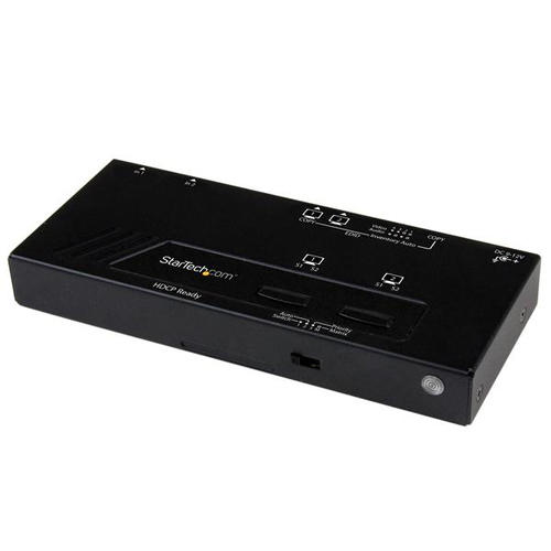 StarTech.com Switch Matrice HDMI 2x2 avec Commutation Automatique et Prioritaire - Boîtier de Partage / Matrice HDMI 2x2 - 1080p - Commutateur vidéo/audio - de bureau - pour P/N: SVA12M2NEUA, SVA12M5NA 