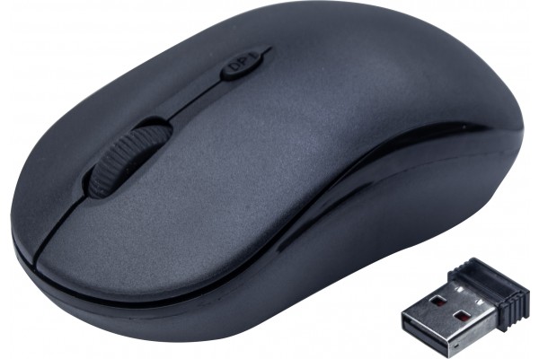 DACOMEX M220-W Mini souris optique sans fil nano USB noire 