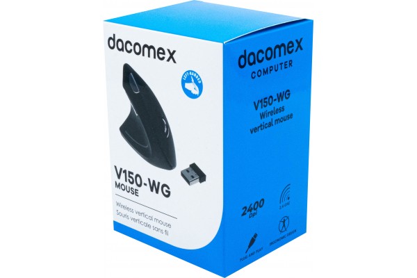 DACOMEX Souris verticale gaucher V150-WG sans fil noire 