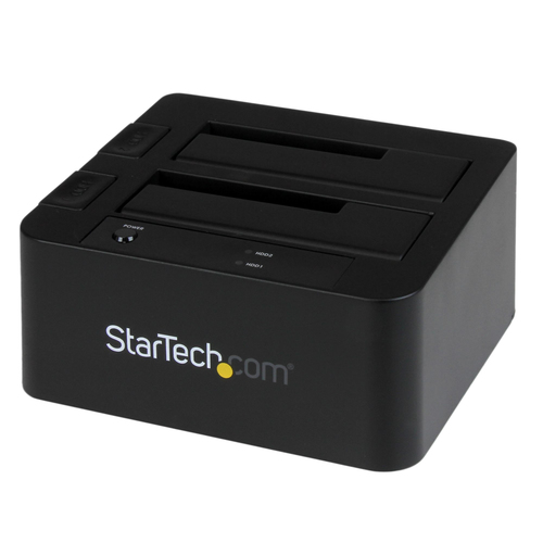 StarTech.com Dock pour Disque Dur 2 baies USB 3.0, eSATA à SATA 2,5/3,5" - Contrôleur de stockage - 2.5", 3.5" - SATA 6Gb/s - eSATA 6Gb/s, USB 3.0 - noir - pour P/N: SVA12M5NA 