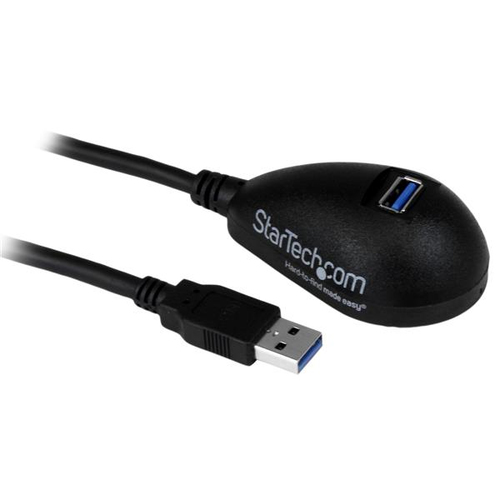 StarTech.com Câble d'extension SuperSpeed USB 3.0 de 1,5m - Rallonge / Prolongateur USB A vers A sur socle - Mâle / Femelle - Noir - Rallonge de câble USB - USB type A (F) pour USB type A (M) - USB 3.0 - 1.5 m - noir - pour P/N: CFASTRWU3, S355BU33ERM, US