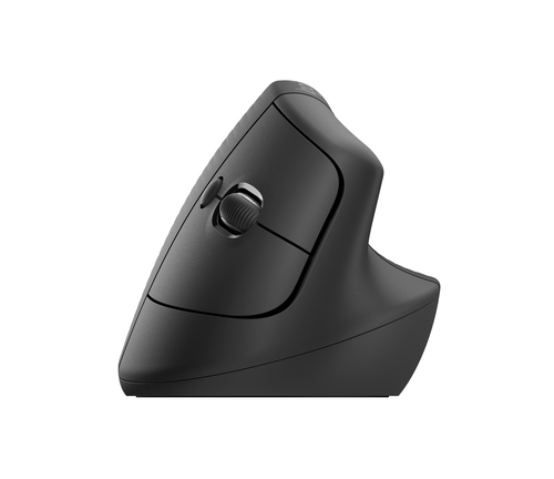 Logitech Lift Vertical Ergonomic Mouse - Souris verticale - ergonomique - optique - 6 boutons - sans fil - Bluetooth, 2.4 GHz - récepteur USB Logitech Logi Bolt - graphite 