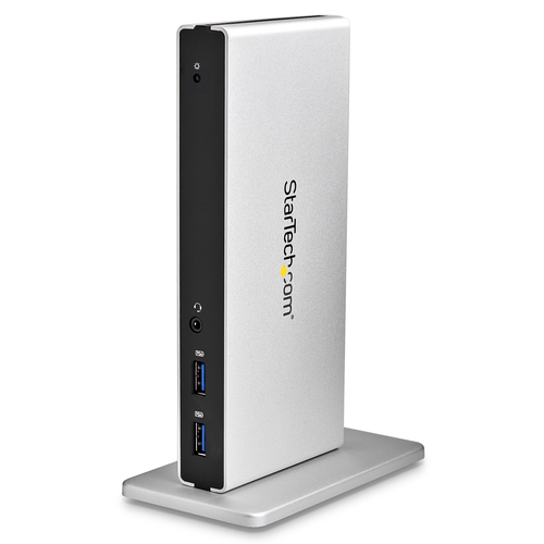 StarTech.com Station d'accueil USB - Réplicateur de ports USB 3.0 - Double affichage DVI avec adaptateurs HDMI et VGA - GbE/Hub USB/Audio - Station d'accueil - USB - DVI - 1GbE - pour P/N: ARMBARDUO, ARMDUAL, ARMDUAL30, ARMSLIMDUO, TB33A1C 