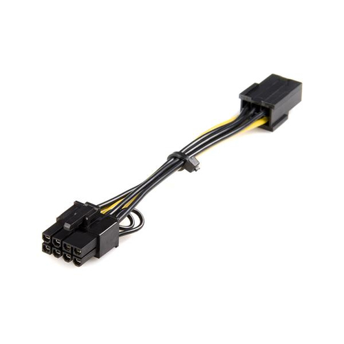 StarTech.com Câble adaptateur d'alimentation PCI Express à 6 broches vers 8 broches de 15 cm - PCIe 6 pin vers 8 pin - F/M - Adaptateur secteur - Alimentation PCIe de 6 broches (F) pour Alimentation PCIe de 8 broches (M) - 15.5 cm - jaune - pour P/N: ATX2