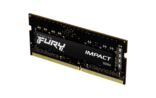 Kingston FURY Impact - DDR4 - module - 16 Go - SO DIMM 260 broches - 3200 MHz / PC4-25600 - CL20 - 1.2 V - mémoire sans tampon - non ECC - noir 