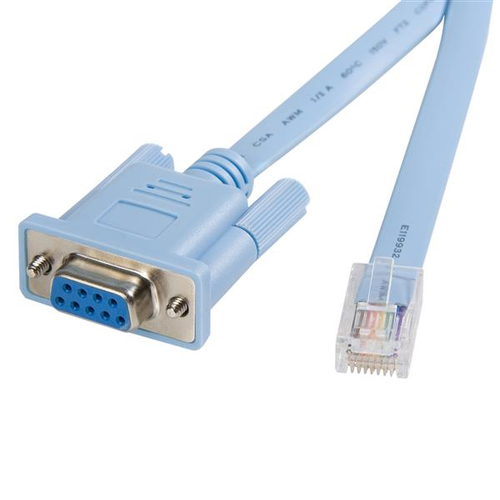 StarTech.com Câble console RJ45 vers série DB9 de 1,8 m pour gestion de routeur Cisco - M/F - Bleu - Câble série - RJ-45 (M) pour DB-9 (F) - 1.8 m - bleu - pour P/N: EC1S952, EC2S952, IES101002SFP