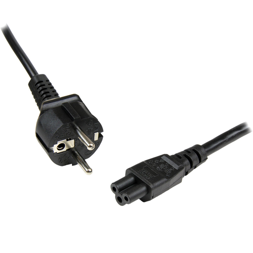 StarTech.com Cordon d'alimentation en trèfle Schuko CEE7 vers IEC 320 C5 1m pour PC portable - Câble secteur tripolaire EU à C5 - M/F Noir - Câble d'alimentation - IEC 60320 C5 pour power CEE 7/7 (M) - CA 250 V - 1 m - moulé - noir 