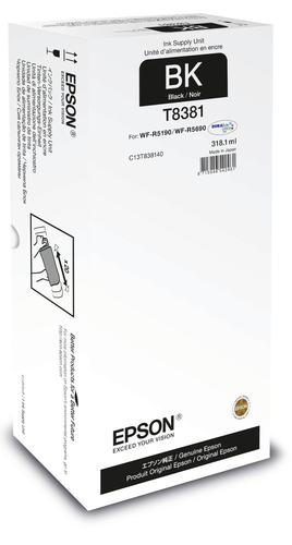 Epson T8381 - 318.1 ml - noir - original - recharge d'encre - pour WorkForce Pro WF-R5190, WF-R5190DTW, WF-R5690, WF-R5690DTWF, WF-R5690DTWFL 