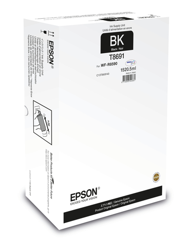 Epson T8691 - 1520.5 ml - noir - original - recharge d'encre - pour WorkForce Pro R8590 D3TWFC, WF-R8590, WF-R8590 D3TWFC, WF-R8590DTWF 