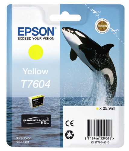EPSON Ink/T7604 Killer Whale 25.9ml YL - disponible 15 jours 