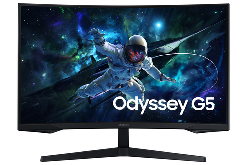 Samsung Odyssey G5 S32CG554EU - G55C Series - écran LED - jeux - incurvé - 32" - 2560 x 1440 QHD @ 165 Hz - VA - 300 cd/m² - 2500:1 - HDR10 - 1 ms - HDMI, DisplayPort - noir 