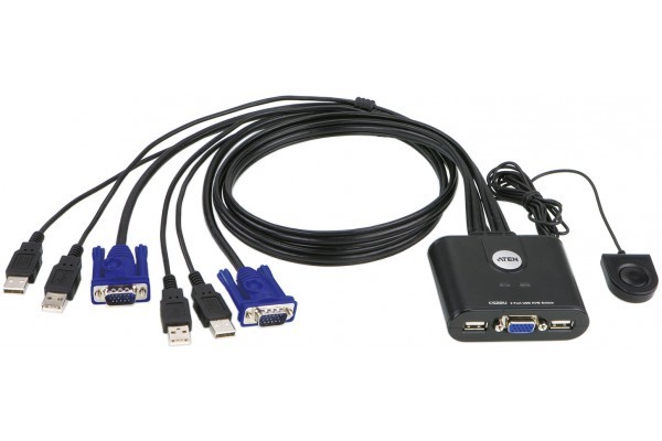 Aten CS22U Switch KVM VGA/USB Multiplateformes 