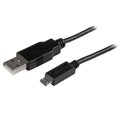 StarTech.com Câble de charge / synchronisation Micro USB longue de 3 m - Cordon USB 2.0 A vers Micro B - M/M - Noir - 0,25 mm² - Câble USB - Micro-USB de type B (M) pour USB (M) - USB 2.0 - 3 m - moulé - noir 