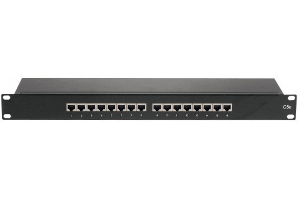 Panneau de brassage 19" 1U 16 ports CAT5e STP 