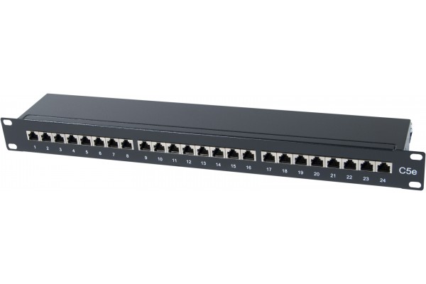 Panneau de brassage 19" 1U 24 ports CAT5e STP 