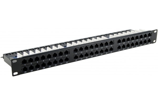 Panneau de brassage 19" 1U 48 ports CAT6 UTP 