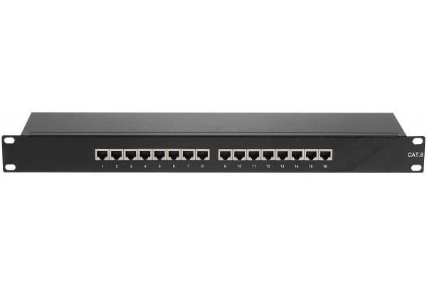 Panneau de brassage 19" 1U 16 ports CAT6 STP 