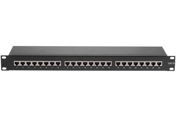 Panneau de brassage 19" 1U 24 ports CAT6 STP 