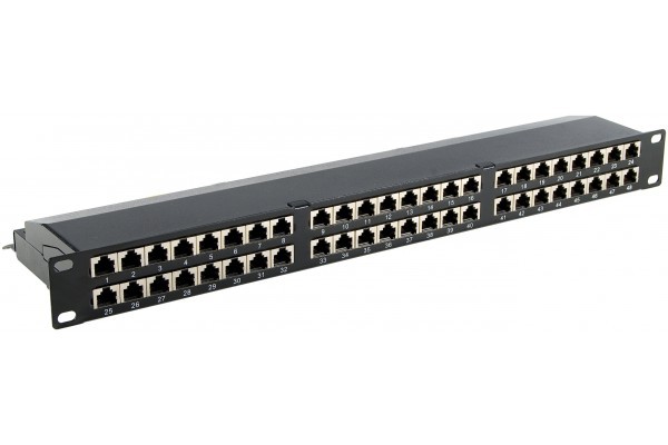 Panneau de brassage 19" 1U 48 ports CAT6 STP 